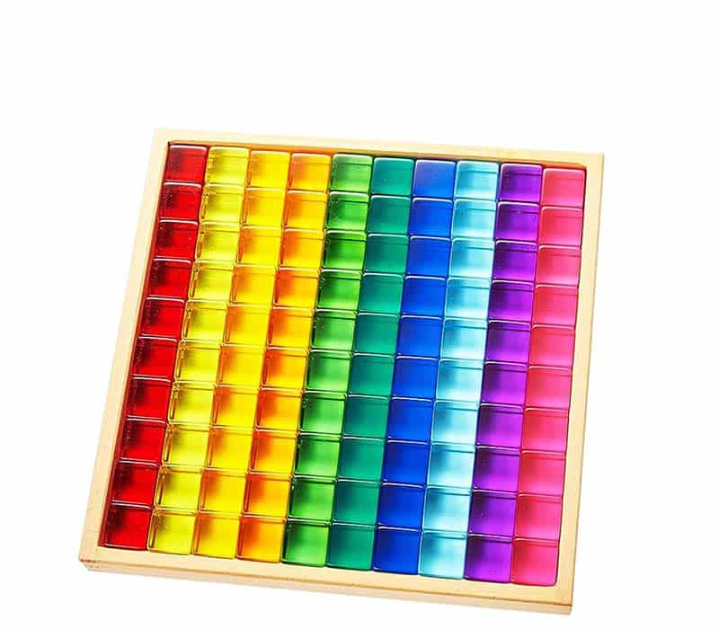 Wholesale custom translucent rainbow acrylic building cubes