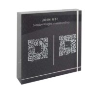 Wholesale custom acrylic QR code display block