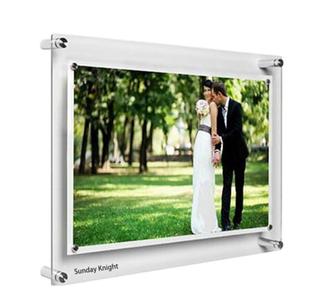 Wholesale custom acrylic floating wedding photo frame